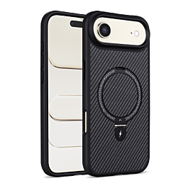 Carbon Fiber Case with MagSafe kickstand For iPhone Air - Black