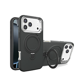 Heavy Duty Case With MagSafe Kickstand For iPhone 17 Pro- Black