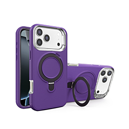 Heavy Duty Case With MagSafe Kickstand For iPhone 17 Pro- Purple
