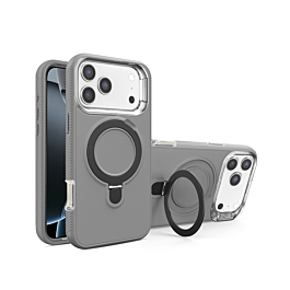 Heavy Duty Case With MagSafe Kickstand For iPhone 17 Pro- Gray