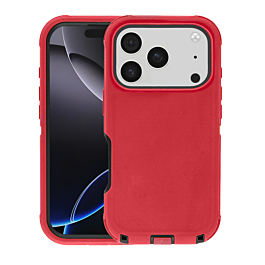Defender Case For iPhone 17 Pro- Red