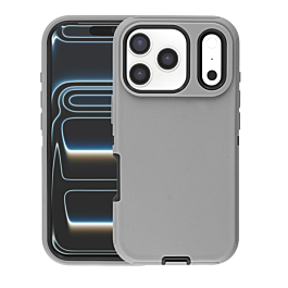 Defender Case For iPhone 17 Pro- Gray