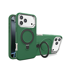 Heavy Duty Case With MagSafe Kickstand For iPhone 17 Pro Max- Green