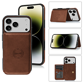 Wallet Case For iPhone 17 Pro Max- Brown