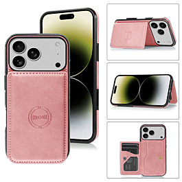 Wallet Case For iPhone 17 Pro Max- Light Pink