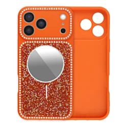 Glitter Shimmer Case For iphone 17 Pro Max- Orange