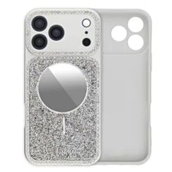 Glitter Shimmer Case For iphone 17 Pro Max- Silver 2