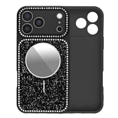 Glitter Shimmer Case For iphone 17 Pro Max- Black 2