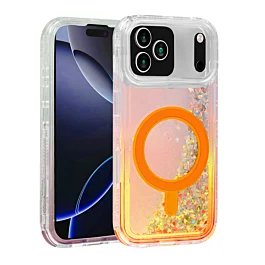 Liquid Glitter Case For iphone 17 Pro Max- Orange