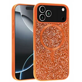 Full Glitter Case for iphone 17 Pro Max- Orange