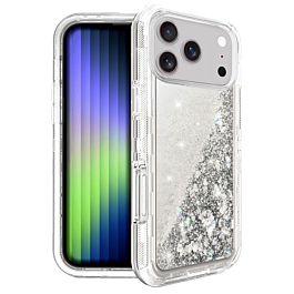 Liquid Glitter Case for iphone 17 Pro- Silver