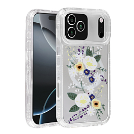 Clear Floral Design Case for iphone 17 Pro- 2
