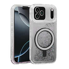 Liquid Glitter Casewith MagSafe  for iphone 17 Pro- Black