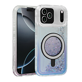 Liquid Glitter Casewith MagSafe  for iphone 17 Pro- Blue