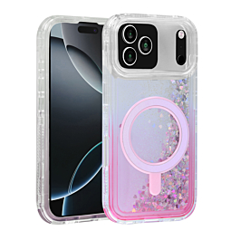 Liquid Glitter Casewith MagSafe  for iphone 17 Pro- Pink