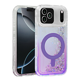 Liquid Glitter Casewith MagSafe  for iphone 17 Pro- Purple