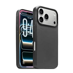 Leather Case with Magsafe for iphone 17 Pro Max- Black