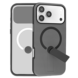 ShockProof Case with Wireless Charging  And Kickstand for iphone 17 Pro Max- Black