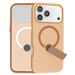 ShockProof Case with Wireless Charging  And Kickstand for iphone 17 Pro Max- Tan