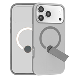 ShockProof Case with Wireless Charging  And Kickstand for iphone 17 Pro Max- Gray