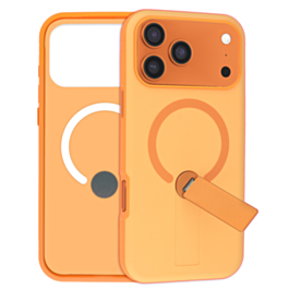 ShockProof Case with Wireless Charging  And Kickstand for iphone 17 Pro Max- Orange