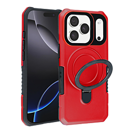 Rugged Case with MagSafe Kickstand for iphone 17 Pro Max- Red