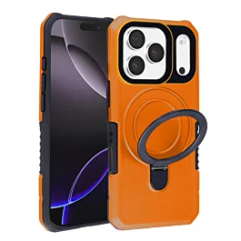 Rugged Case with MagSafe Kickstand for iphone 17 Pro Max- Orange