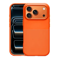 Dotted Texture magnetic Case for iphone 17 Pro Max- Orange