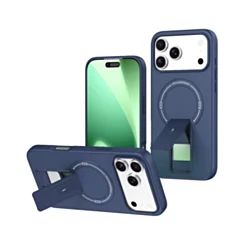 Rugged Magnetic Case With Hidden Kickstand for iphone 17 Pro Max- Navy Blue
