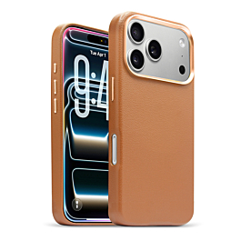 Leather Case for iphone 17 Pro - Brown