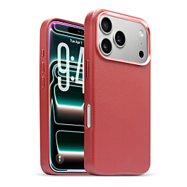 Leather Case for iphone 17 Pro - Red