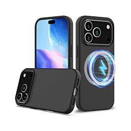 Silicone Case With Magsafe for iphone 17 Pro - Black