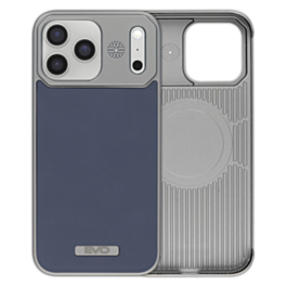 Metallic Leather Case With Magsafe for iphone 17 Pro - Blue