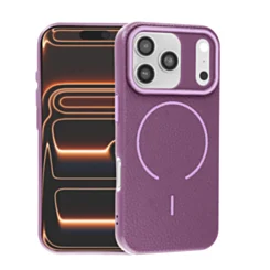 Soft Leather Case With Magsafe for iphone 17 Pro - Sunset Purple