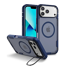 Matte Case with MagSafe and camera Kickstand for iphone 17 Pro - Blue