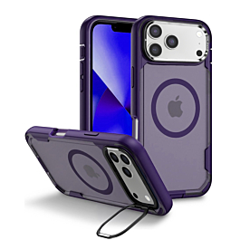 Matte Case with MagSafe and camera Kickstand for iphone 17 Pro - Purple
