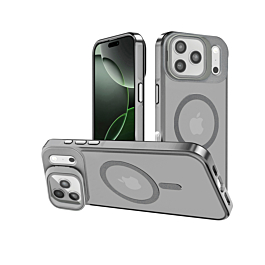 Matte Case with MagSafe Camera Kickstand for iphone 17 Pro - Gray