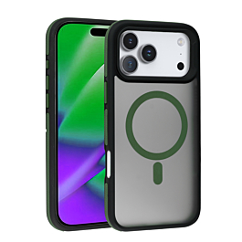Matte Bi Color Case with MagSafe for iphone 17 Pro - Green