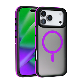 Matte Bi Color Case with MagSafe for iphone 17 Pro - Purple