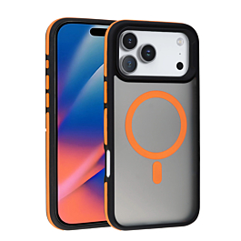 Matte Bi Color Case with MagSafe for iphone 17 Pro - Orange