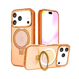 Matte Case with Magsafe Kickstand for iphone 17 Pro Max - Orange