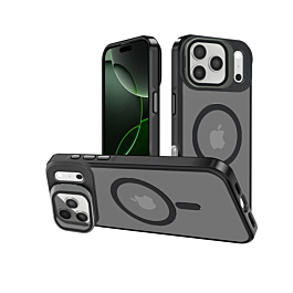 Matte Case with Camera Kickstand for iphone 17 Pro Max - Black