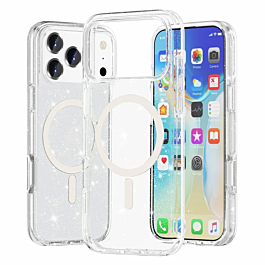 Glitter case with Magsafe for iphone 17 Pro Max - White