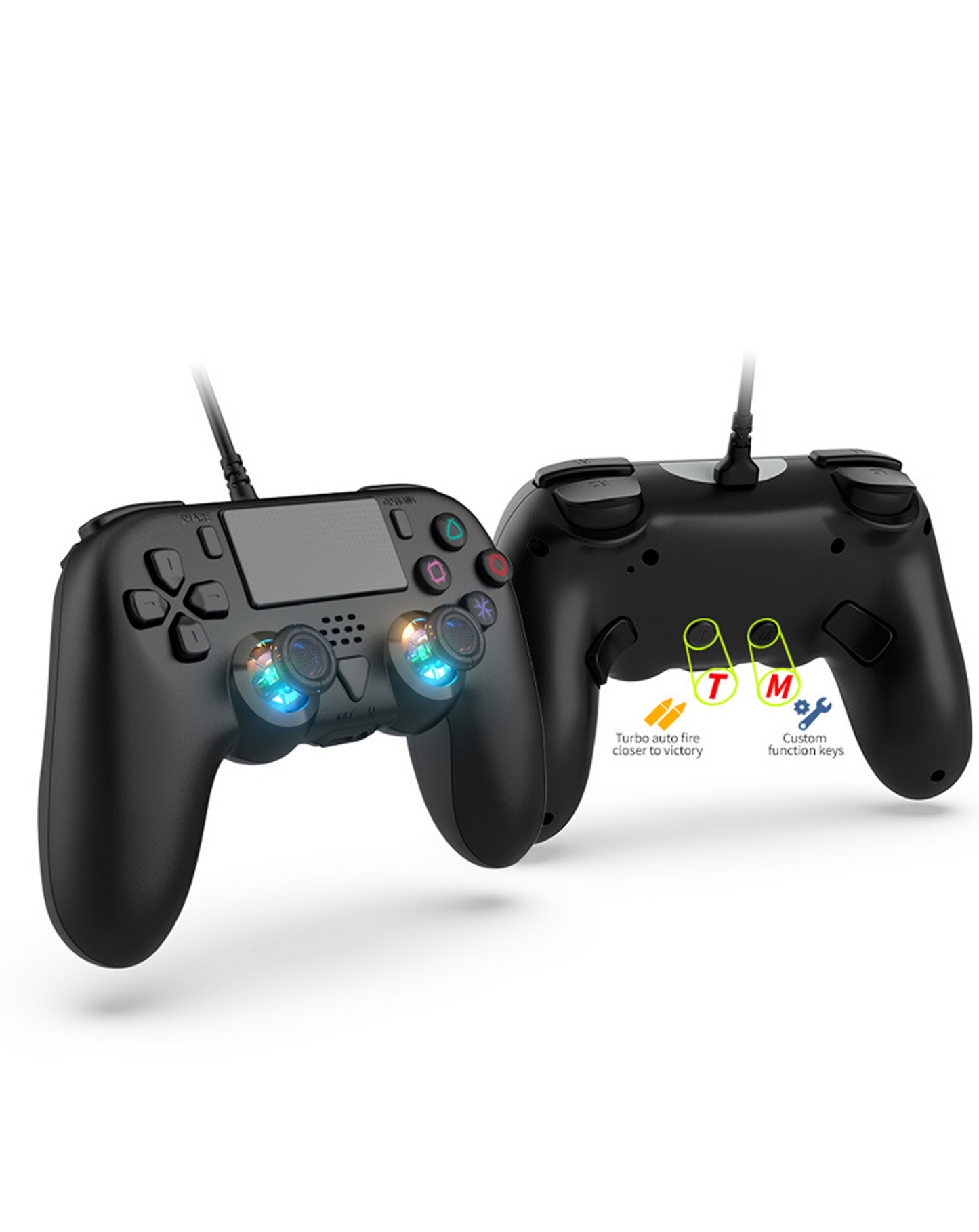 Dobe Wired Controller with Vibrator and Extra Buttons for PlayStation 5 Series