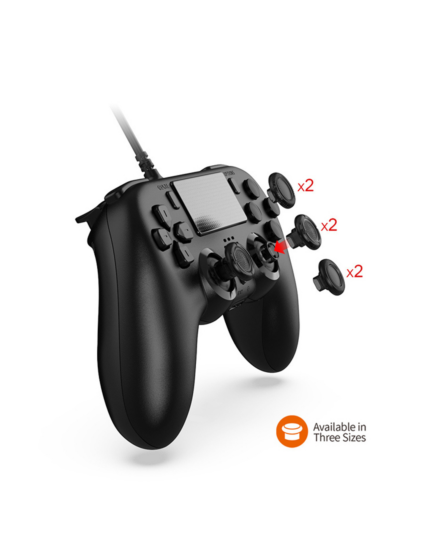 Dobe Wired Controller with Vibrator and Extra Buttons for PlayStation 5 Series