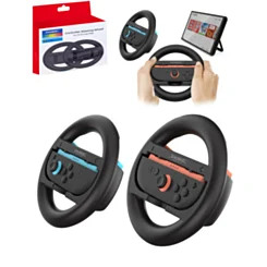 Dobe Steering Wheel for Nintendo Joy-Con 1 and 2 Controllers (2 Piece Set)
