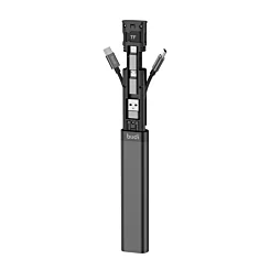 Budi 9 in 1 Essential Travel Charging & Data Sync Cable Stick - BLACK