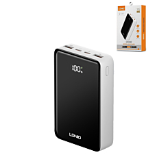 LDNIO PQ22 Power Bank with Digital Display (BLACK / WHITE) (20000 mAh / 22.5W)