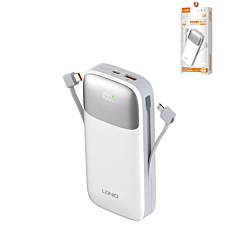 LDNIO PQ20 Power Bank with Digital Display (WHITE) (20000 mAh / 22.5W)