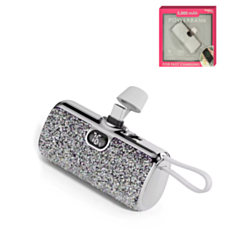 Brookstone Mini Diamond Power Bank with Built in USB C-L (WHITE) (2000mAh)
